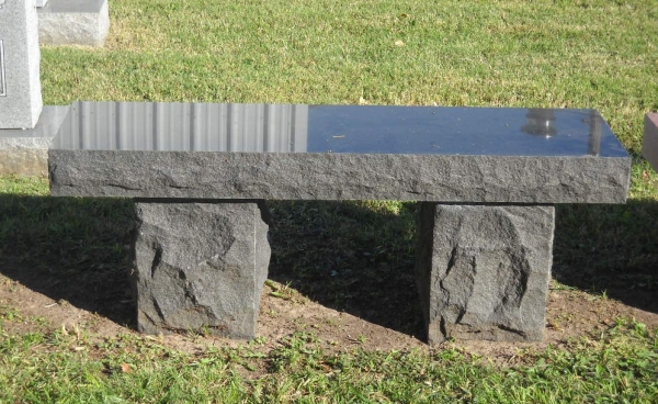 Granite cemetery bench 